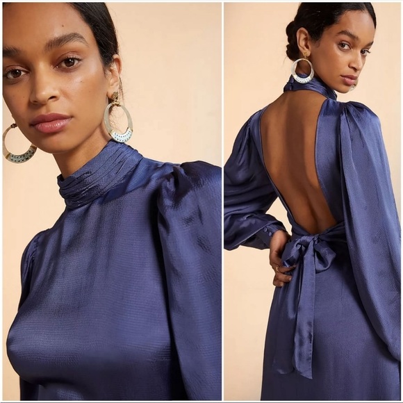 Anthropologie - Open-Back Midi Dress Hutch Size 2 - Picture 2 of 14